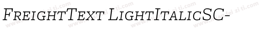 FreightText LightItalicSC字体转换